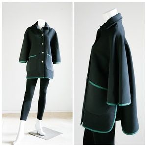 Vintage Black Chic Hunting Cape Coat